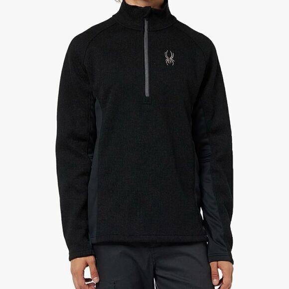 Spyder Men’s Outbound Black Jacket Outdoors Performance Fleece Lined Size L EUC - Picture 1 of 14
